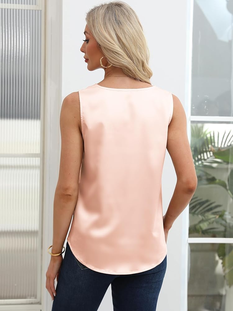 Mawor Womens Summer Tops Casual Sleeveless Camisole Silk